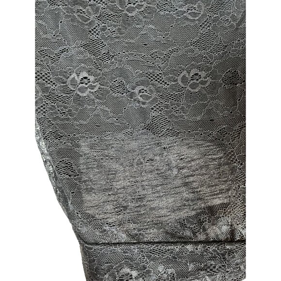 Torrid Floral Top 2X Black Lace Off Shoulder Sheer Neutral Feminine Minimalist - Picture 6 of 12